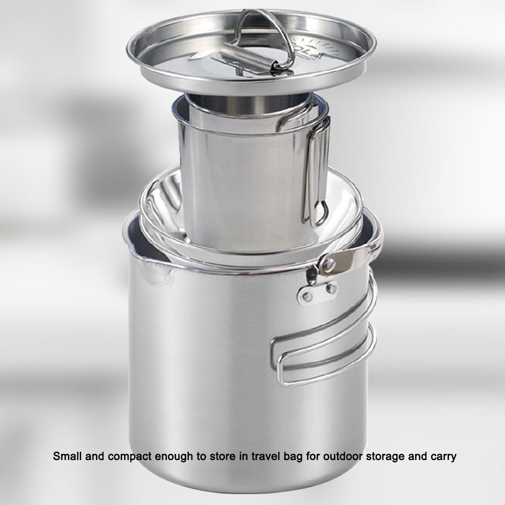 5pcs Camping Cookware Set Outdoor Portable Picnic Cookware