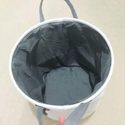 Foldable Round Home Organizer Cotton Storage Baskets Bag For Baby