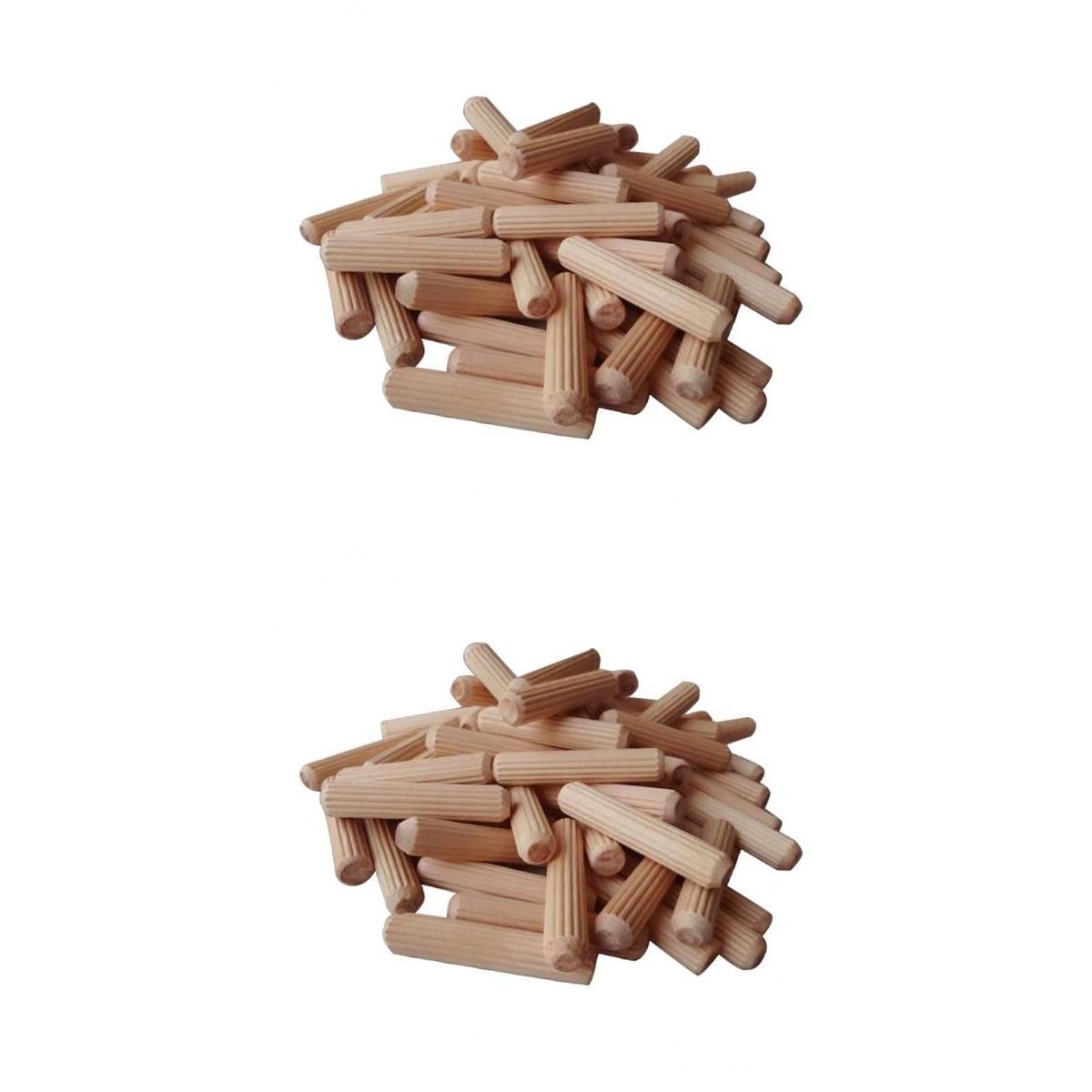 200Pcs Natural Wooden Dowel Rods Craft Sticks Working
