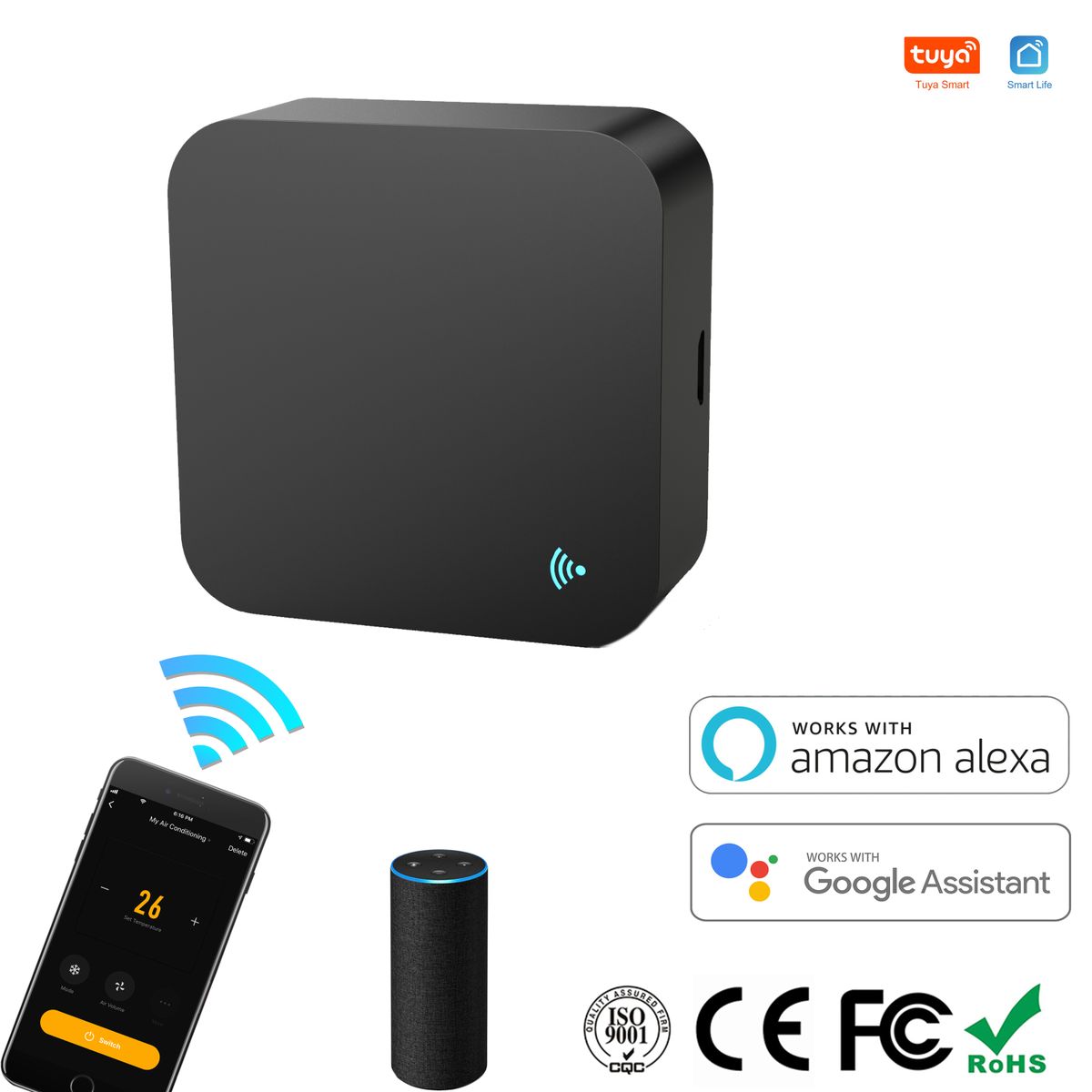 IR Remote Control Smart Wifi Universal Infrared Tuya For Smart Home Control For TV DVD AUD AC Works With Amz Alexa Google Home