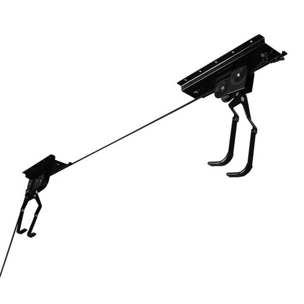 Bicycle Hoist Garage Storage Bike Lift Pulley System with 60kg Bearing Overhead Bike Rack Heavy Duty Ceiling Bicycle Hanger