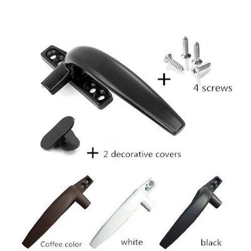 Aluminum Alloy Window Handle With Lock Inner Flat Open Inner Open Curtain