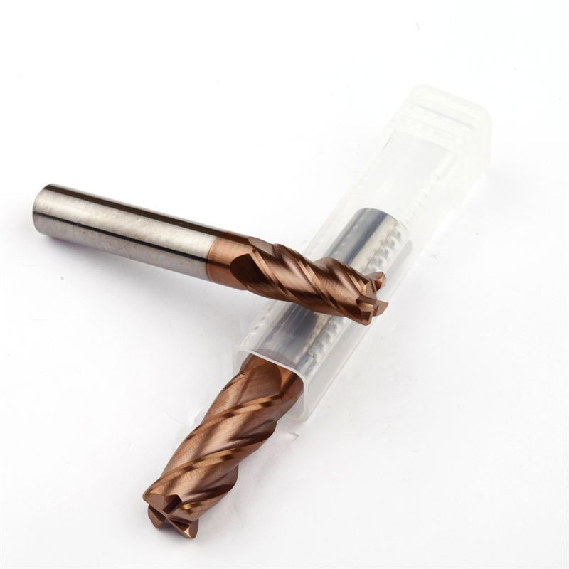 D6 L100 R2 Rounded End Milling Tool Lengthen 4 Flute Radius 35 Degree Carbon Alloy Stainless Steel Iron