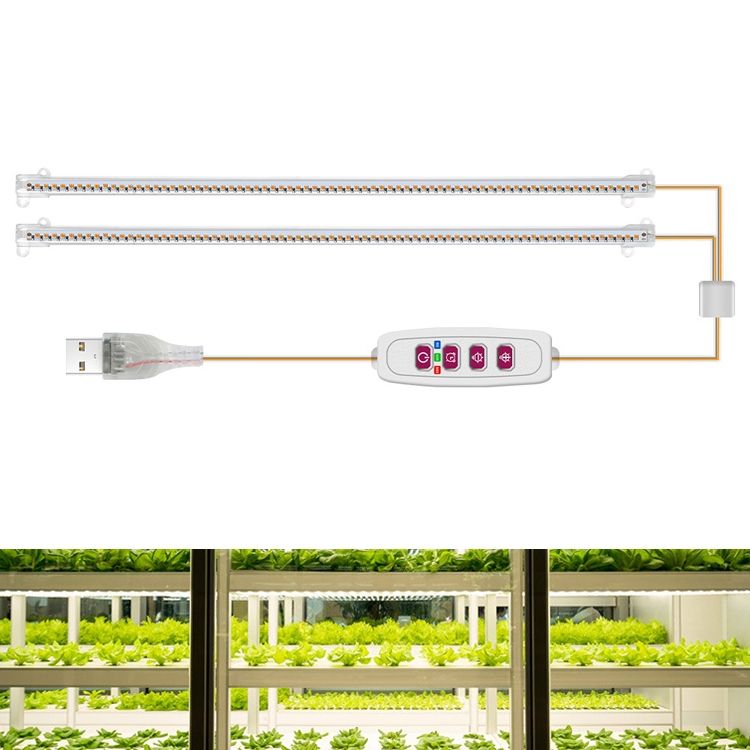 50cm Two Head LED Plant Growth Lamp Time Potted Plant