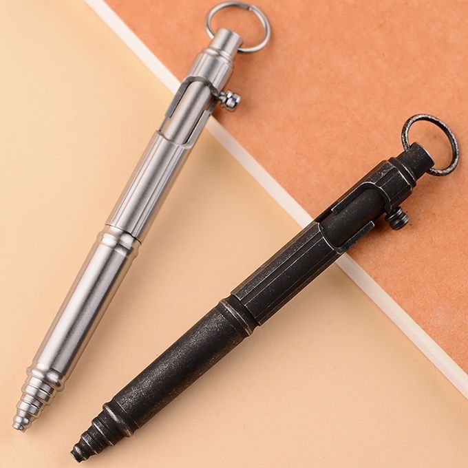 Portable  Pen Outdoor Hiking Emergency Pocket Refills Silver