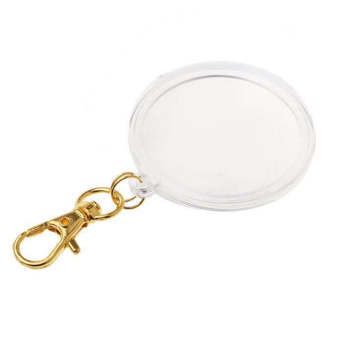 Acrylic Coin Holder Coin Boxes Key Ring Keychain Portable Coin Display