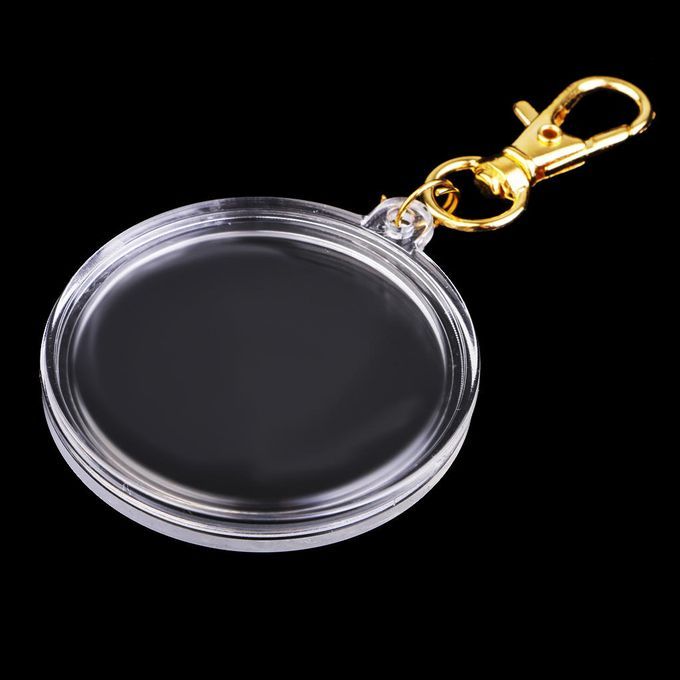 Acrylic Coin Holder Coin Boxes Key Ring Keychain Portable Coin Display