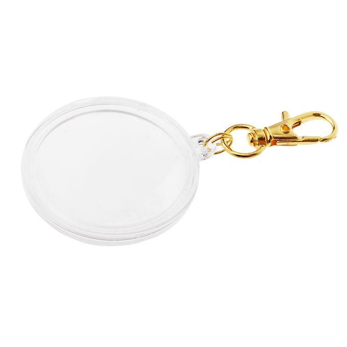 Acrylic Coin Holder Coin Boxes Key Ring Keychain Portable Coin Display