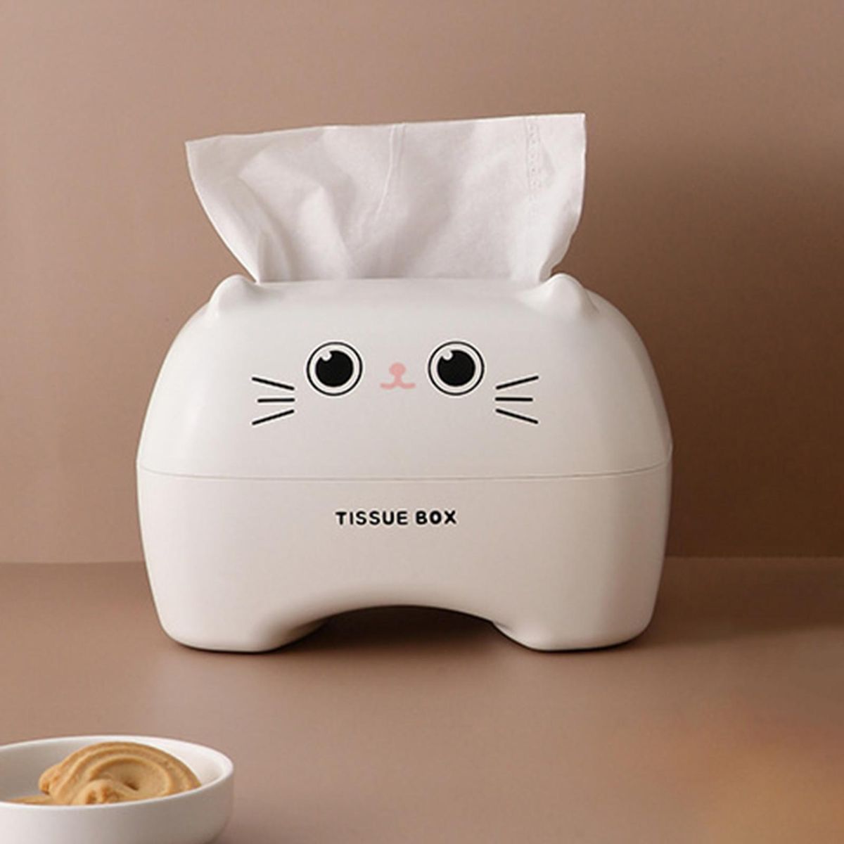 Cartoon Tissue Box Tissue Box Living Room Bedroom Organizer White