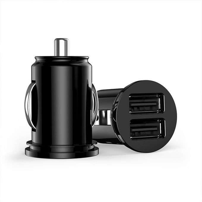 Black Car Truck Dual 2 Port USB Mini Charger Adapter For IPhone 6 7 8 Plus X Samsung Galaxy S8 S7 S6 Edge Redmi 3S 4A Note 4X
