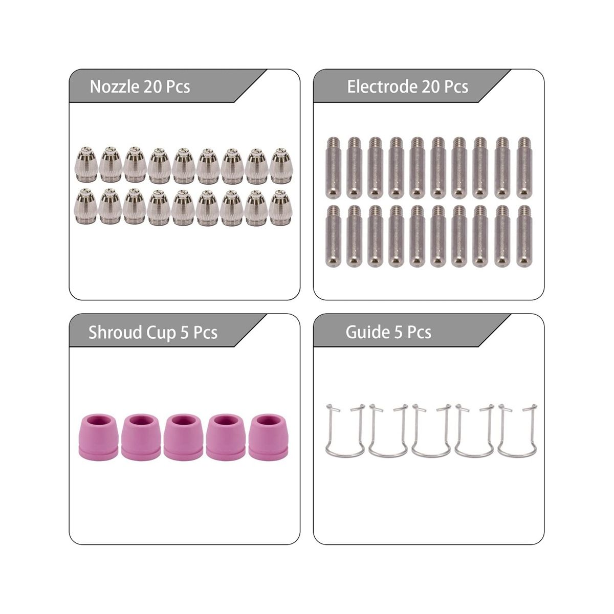 AG60 SG-55 WSD-60 Plasma   Torch Tip Nozzles Consumables Kit Plasma  Accessories 50PK