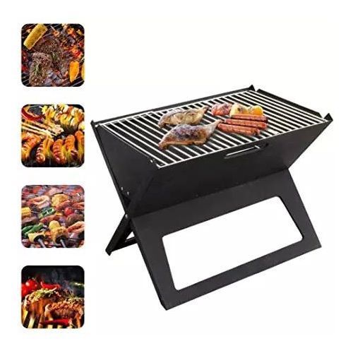 Portable Foldable Barbecue Charcoal Grill Indoors & Outdoors