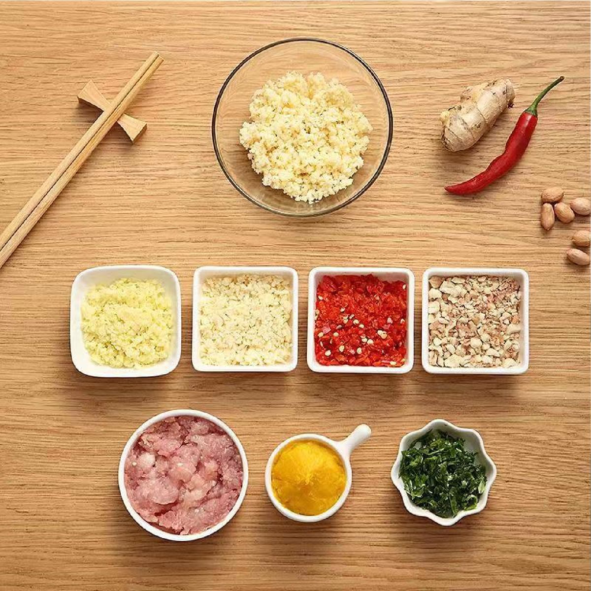 Vegetable Cutter & Garlic Twist Shredder (Manual)- Blue