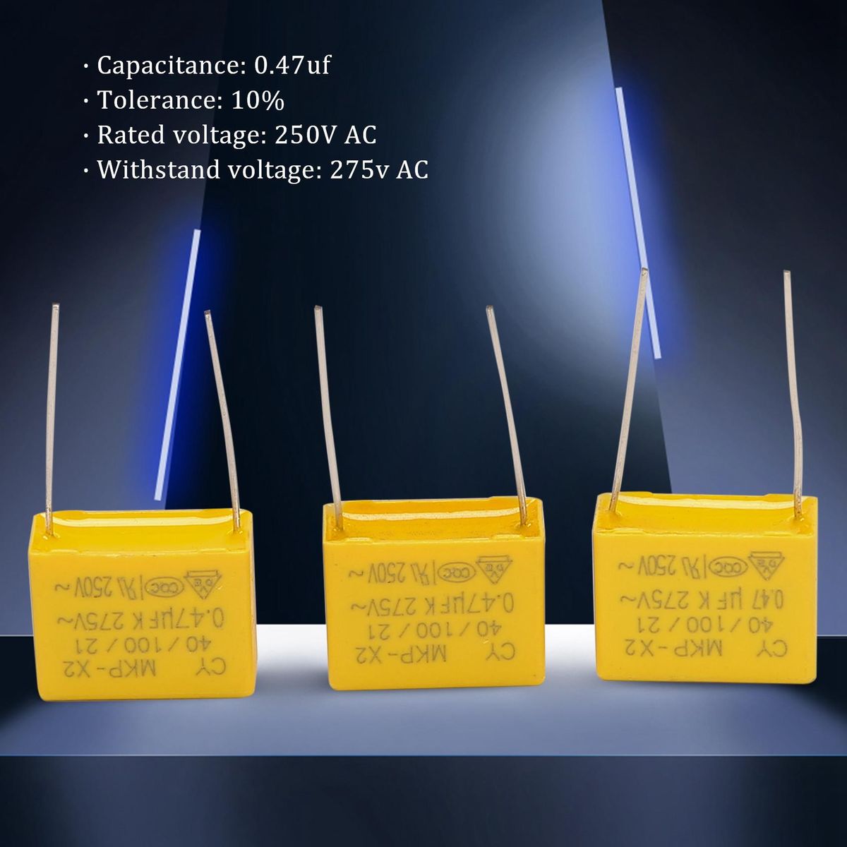 AC 275V 047uF Polypropylene Film Safety Capacitors 10 Pcs