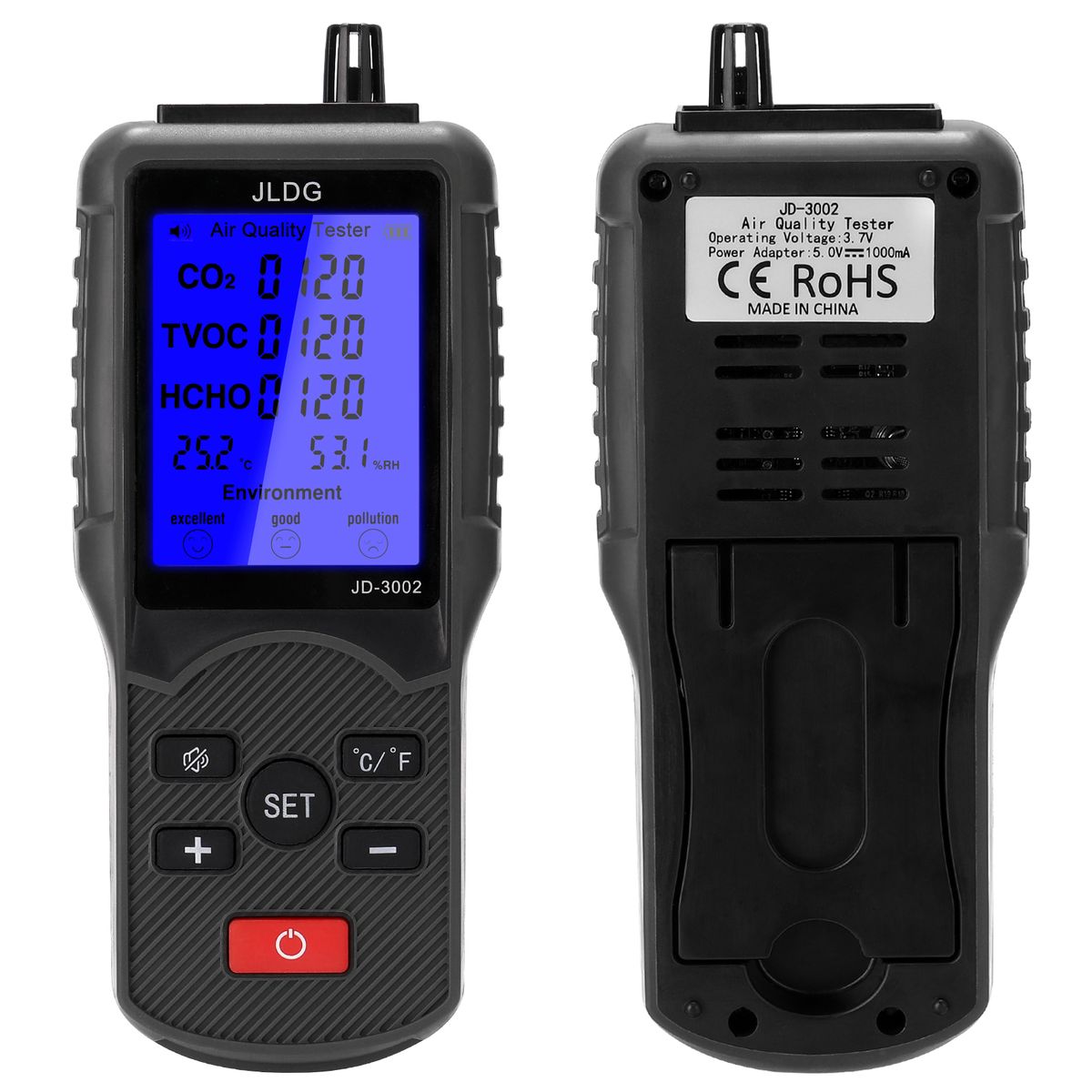 Multifunctional Air Quality Tester Co2 Tvoc Meter