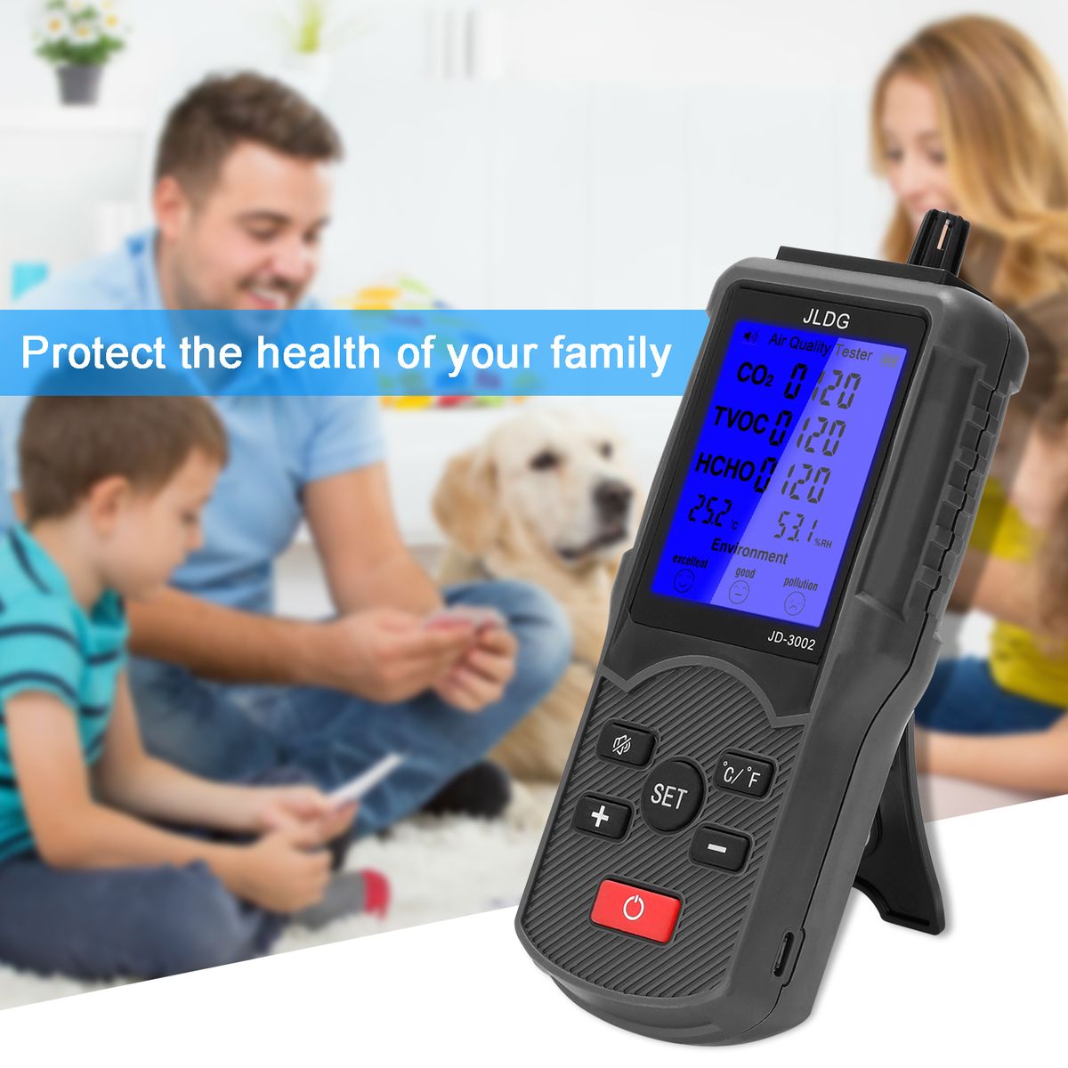 Multifunctional Air Quality Tester Co2 Tvoc Meter