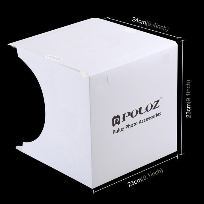 PULUZ 20*20cm 8 Mini Folding Studio Diffuse Soft Box Lightbox With LED Light Black White Photography Background Photo Studio Box