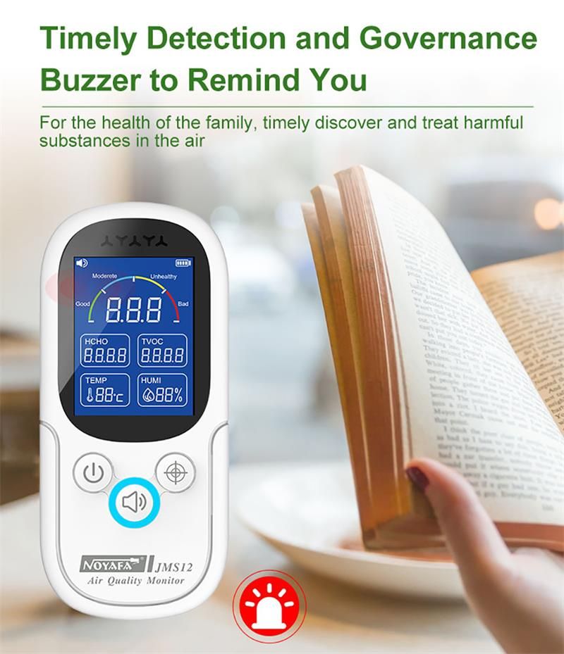 Air Quality Monitor & Temperature Humidity Meter Multifunction