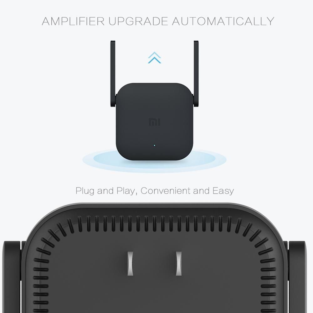 Xiaomi WiFi Amplifier Pro 300Mbps 2.4G Wireless Repeater with 2*2 dBi Antenna Wall Plug WiFi Range Extender Signal Booster for Xiaomi Router