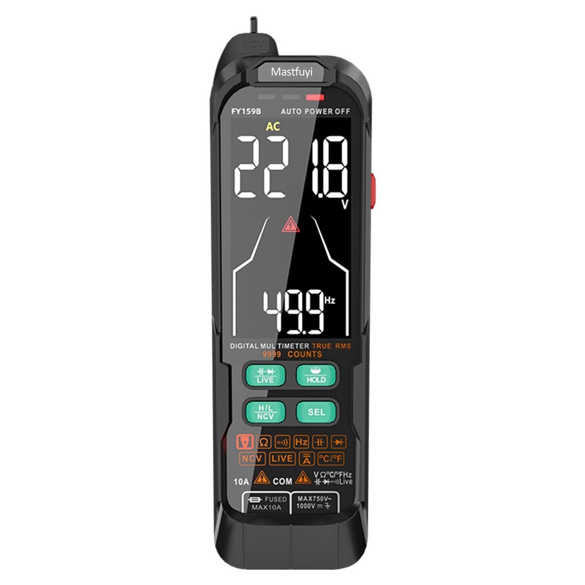 Mastfuyi FY159B Digital Intelligent Multimeter, Fully Automatic Portable Multimeter, Digital Display Multimeter