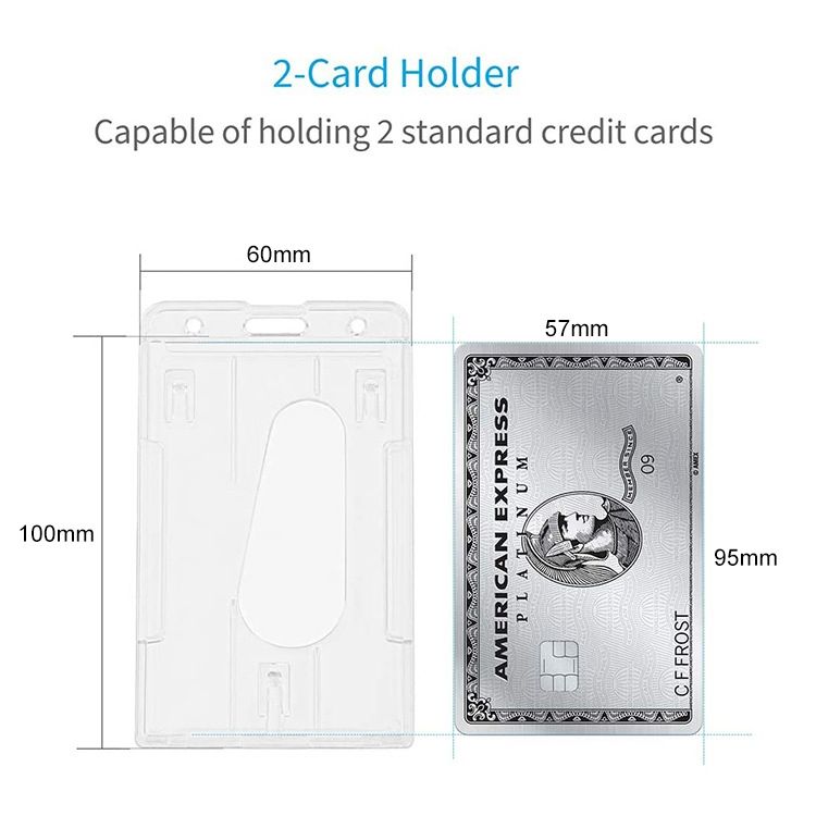 20 PCS Hard Plastic ID Badge Card Holder