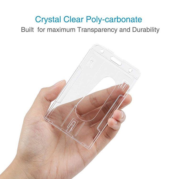 20 PCS Hard Plastic ID Badge Card Holder