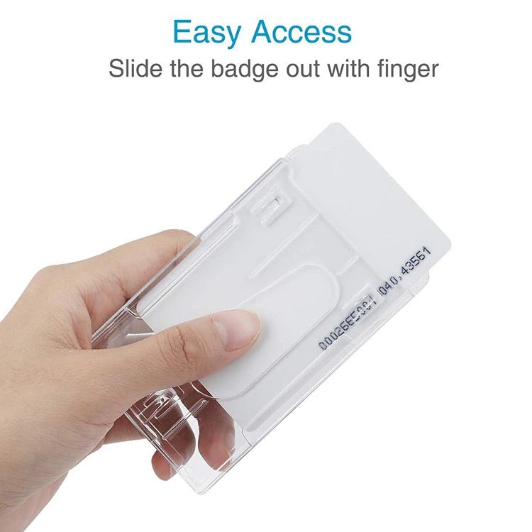20 PCS Hard Plastic ID Badge Card Holder