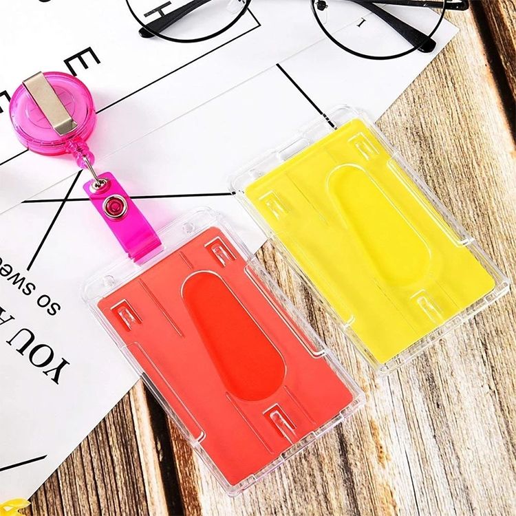 20 PCS Hard Plastic ID Badge Card Holder