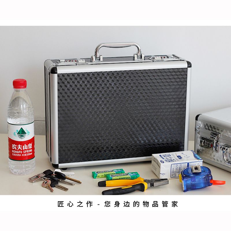 Aluminum Tool Case Suitcase Toolbox Password Box File Box