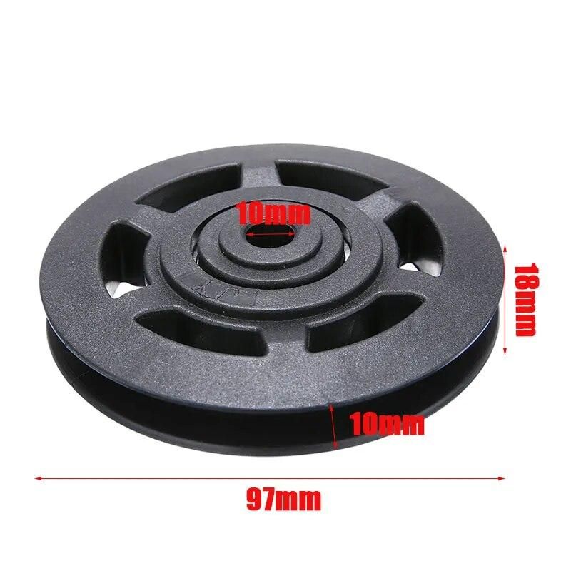 High Quality Universal 95mm Black Wearproof Bearing ABS Material Pulley Wheel Cable Gym Sport Equipments Part