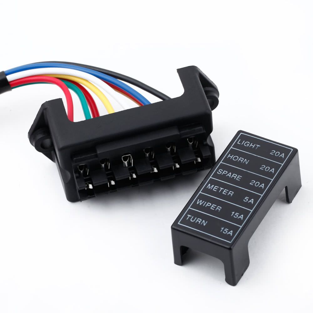 6 Way DC32V Circuit Car Trailer Auto Blade Fuse Box Block