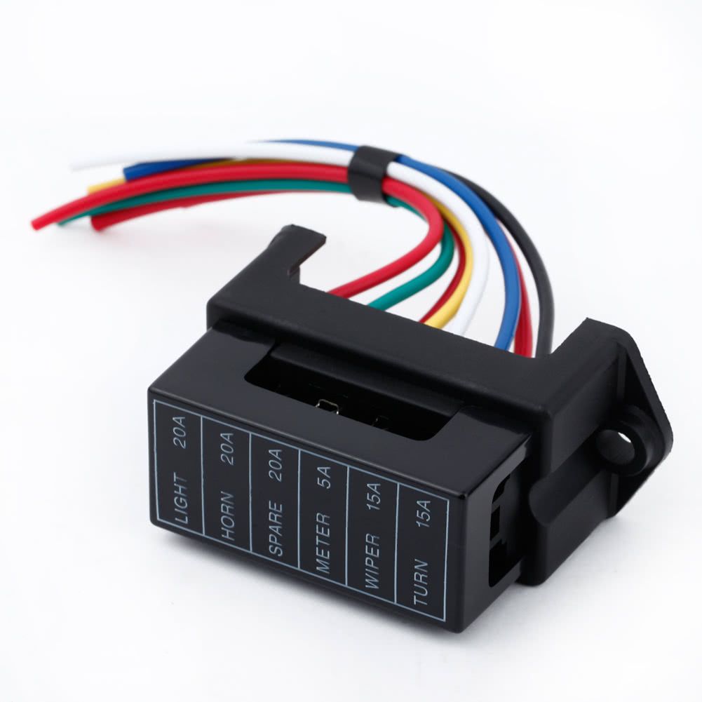 6 Way DC32V Circuit Car Trailer Auto Blade Fuse Box Block