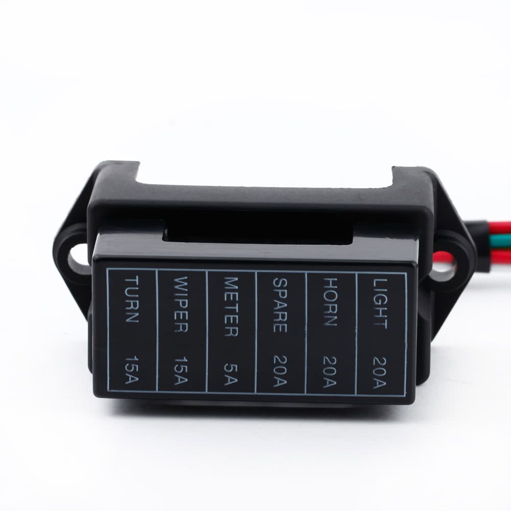 6 Way DC32V Circuit Car Trailer Auto Blade Fuse Box Block