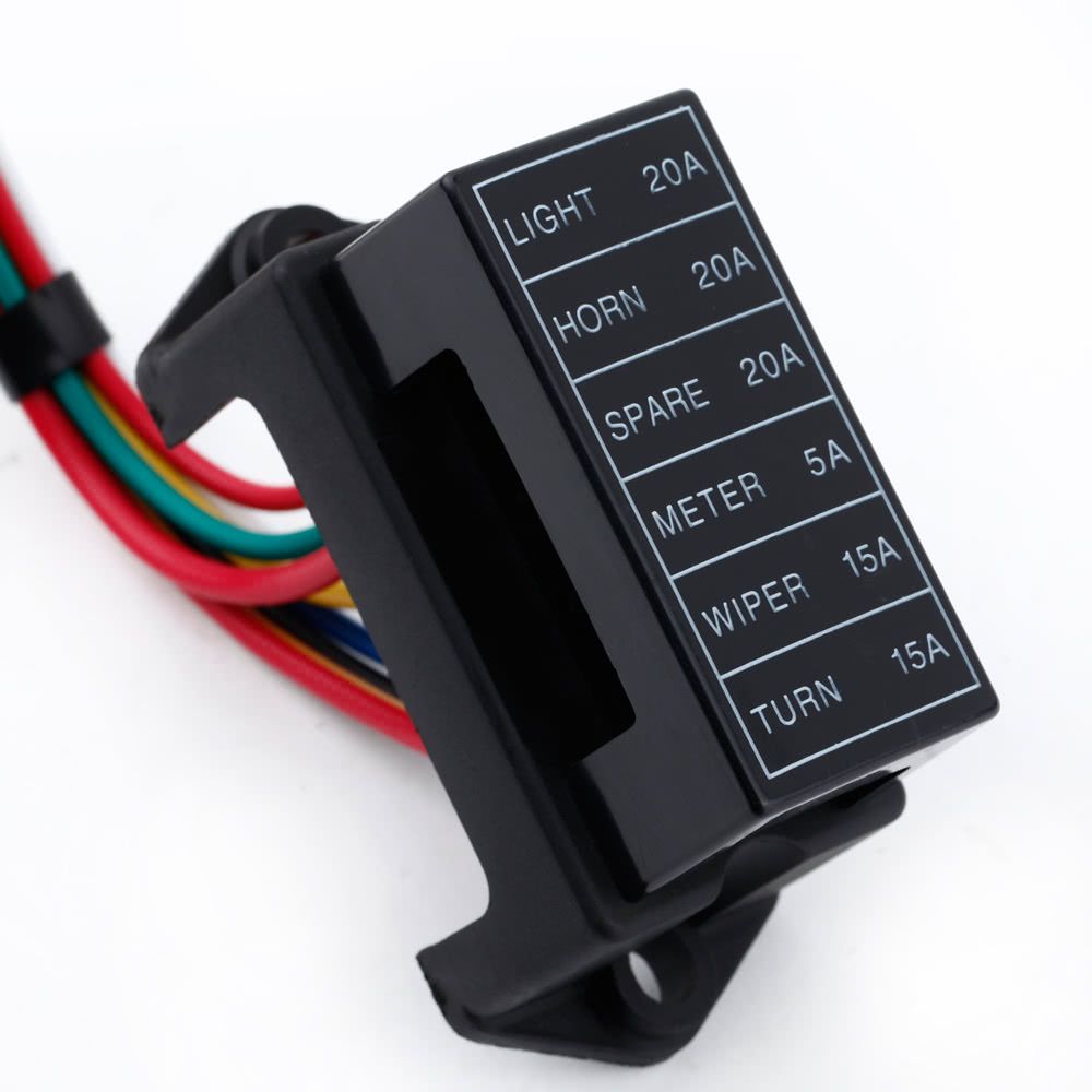 6 Way DC32V Circuit Car Trailer Auto Blade Fuse Box Block
