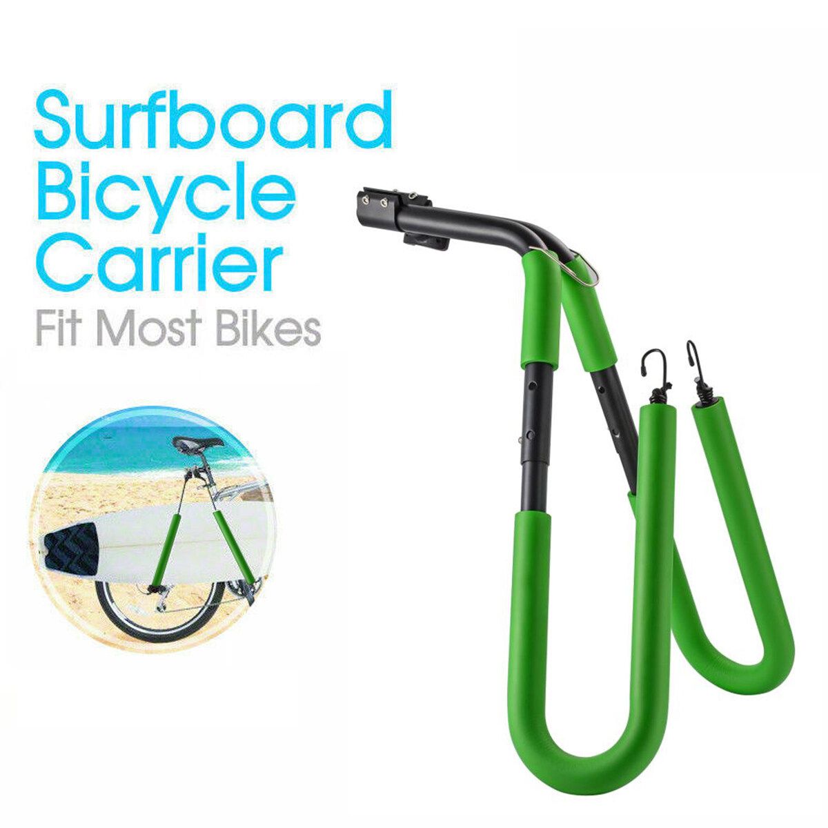 Fits Surfboard Up To 8" Bike Mount Wakeboard Rack Bicycle Surfing Carrier Mount To Seat Posts 25 To 32mm Accessories (Weight Capacity Up To 20kgs)