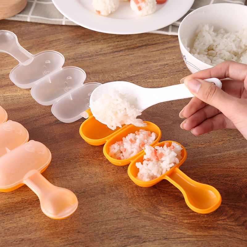 2 Pcs/Set Of Rice Ball Mold Children Daby Eating Artifact Diy Small Ball Rice Sushi Kitchen Mold Bento Accessories