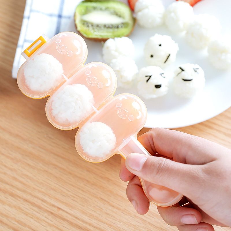 2 Pcs/Set Of Rice Ball Mold Children Daby Eating Artifact Diy Small Ball Rice Sushi Kitchen Mold Bento Accessories