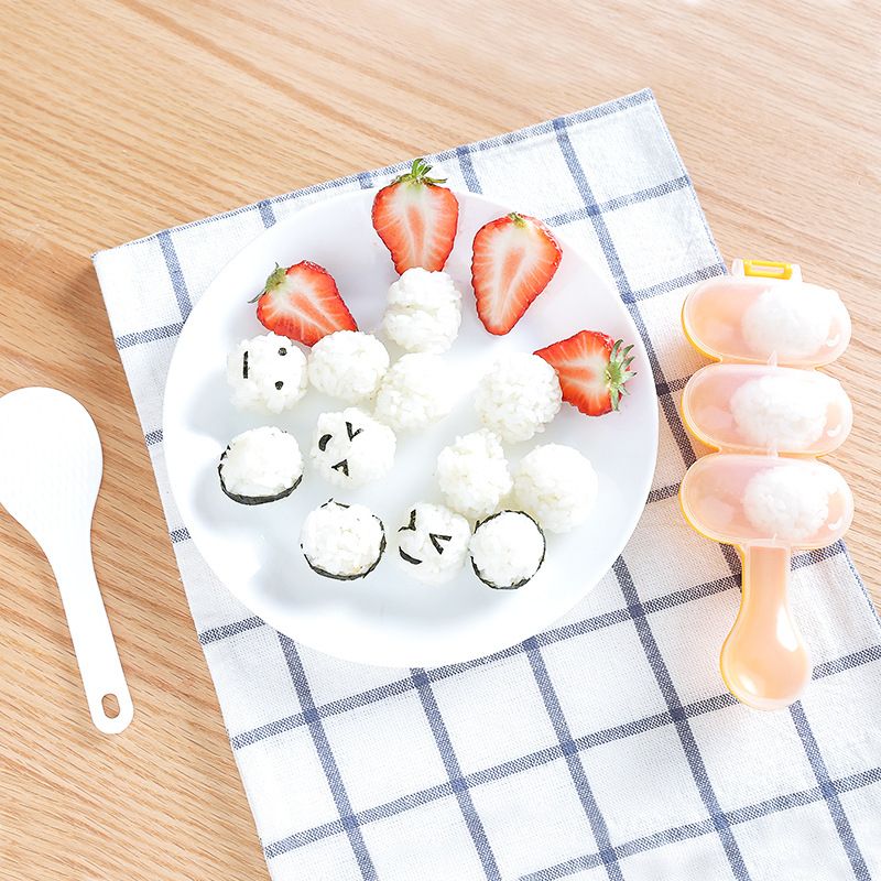 2 Pcs/Set Of Rice Ball Mold Children Daby Eating Artifact Diy Small Ball Rice Sushi Kitchen Mold Bento Accessories