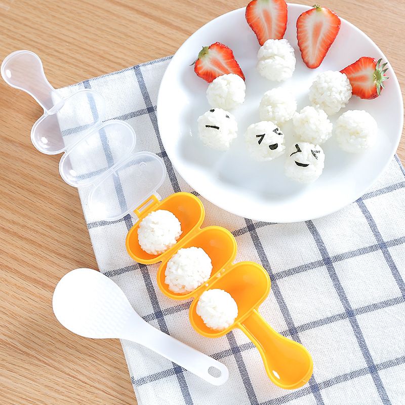 2 Pcs/Set Of Rice Ball Mold Children Daby Eating Artifact Diy Small Ball Rice Sushi Kitchen Mold Bento Accessories