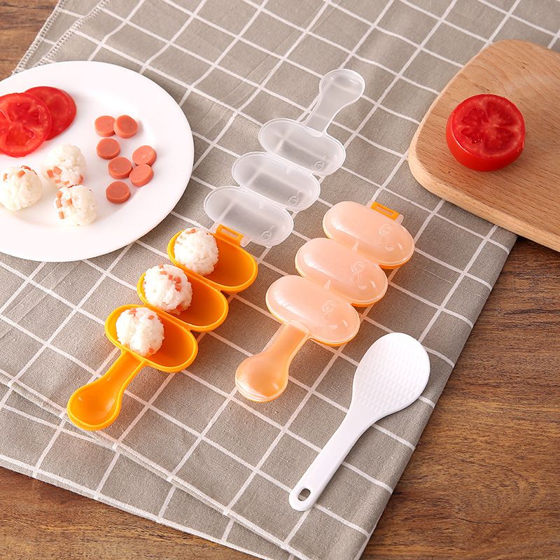 2 Pcs/Set Of Rice Ball Mold Children Daby Eating Artifact Diy Small Ball Rice Sushi Kitchen Mold Bento Accessories