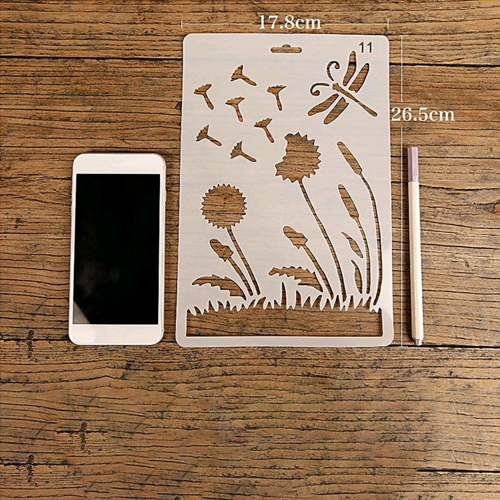Multi-functional Drawing Stencils Hollow Out Design PP