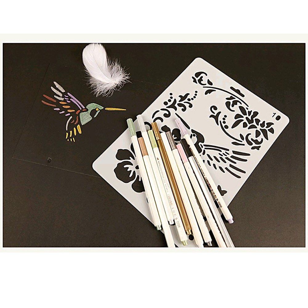 Multi-functional Drawing Stencils Hollow Out Design PP