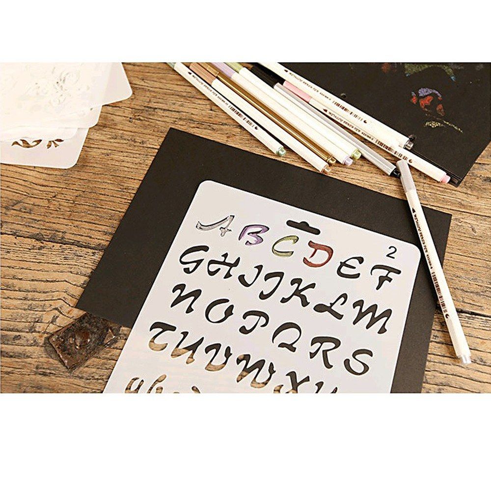 Multi-functional Drawing Stencils Hollow Out Design PP