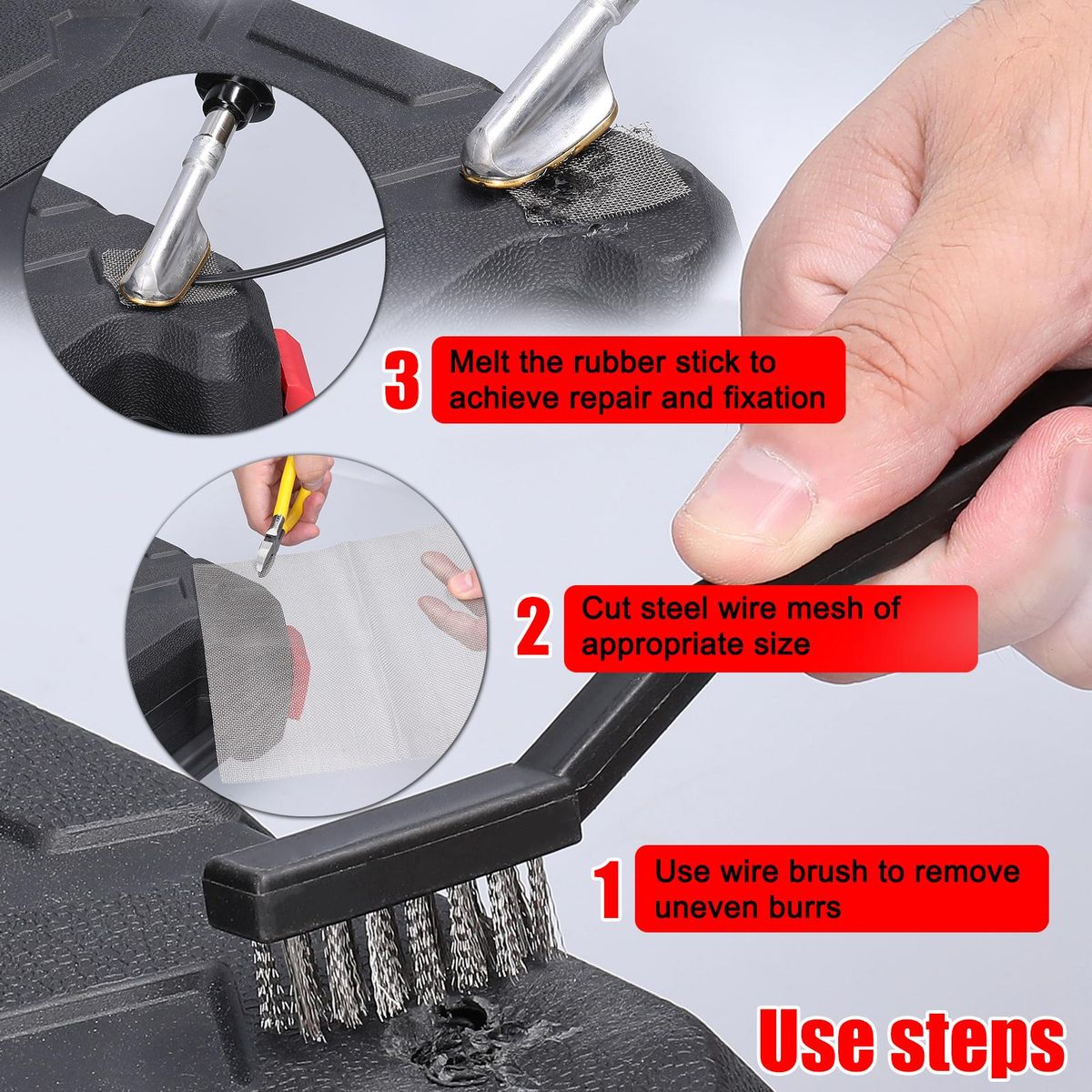 Handy Plastics Welding Device Garage Tools PVC Repairing Machine Car Bumpers Repairing Tool Hot Stapler Plastics Smoothing Tool