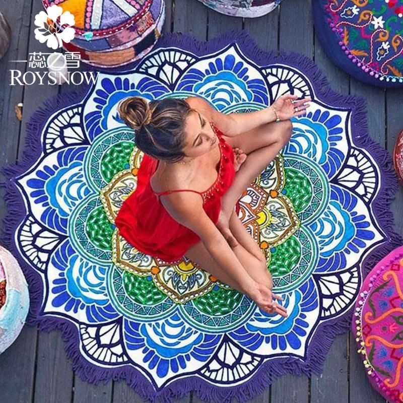 Polygon Fur Ball Beach Towel Tassel round Colorful Yoga Mat Sunscreen Shawl Wrap Skirt Pieces