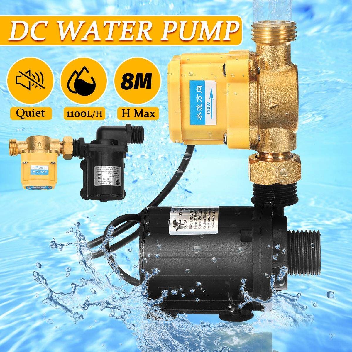 24V Solar Water Pump Shower Heating Booster Brushless Motor Switch 1100L/H JT-800D
