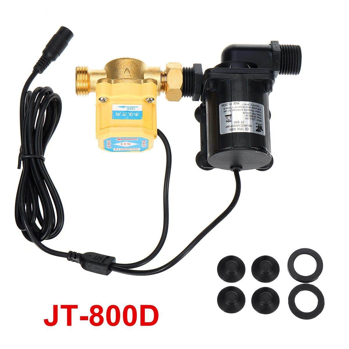 24V Solar Water Pump Shower Heating Booster Brushless Motor Switch 1100L/H JT-800D