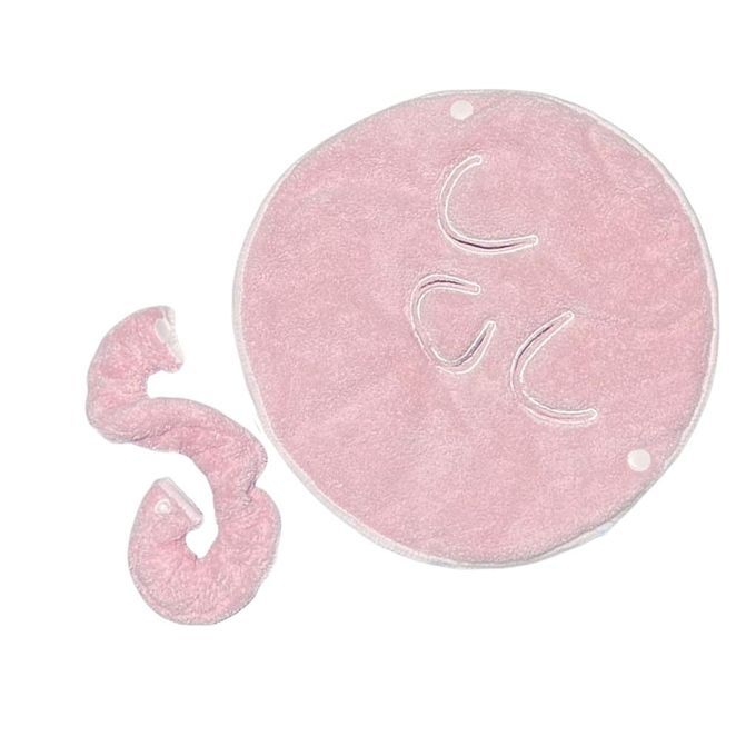 Facial Towel Mask Hydrating  Anti  3 Hole Strap Pink