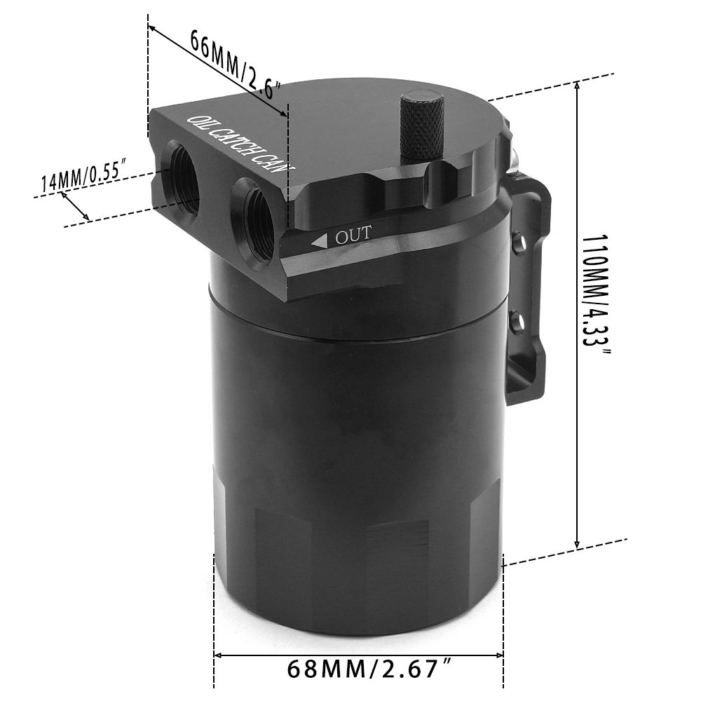 Oil Catch Can Tank With Breather Tank Reservoir Filter