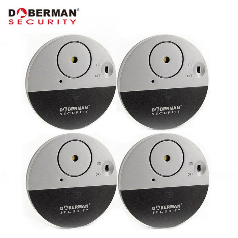 4pcs Vibration Alarm Sensor Detector Doberman Security Door Window Vibration Alarm For Warning Burglars Intruder Home Security